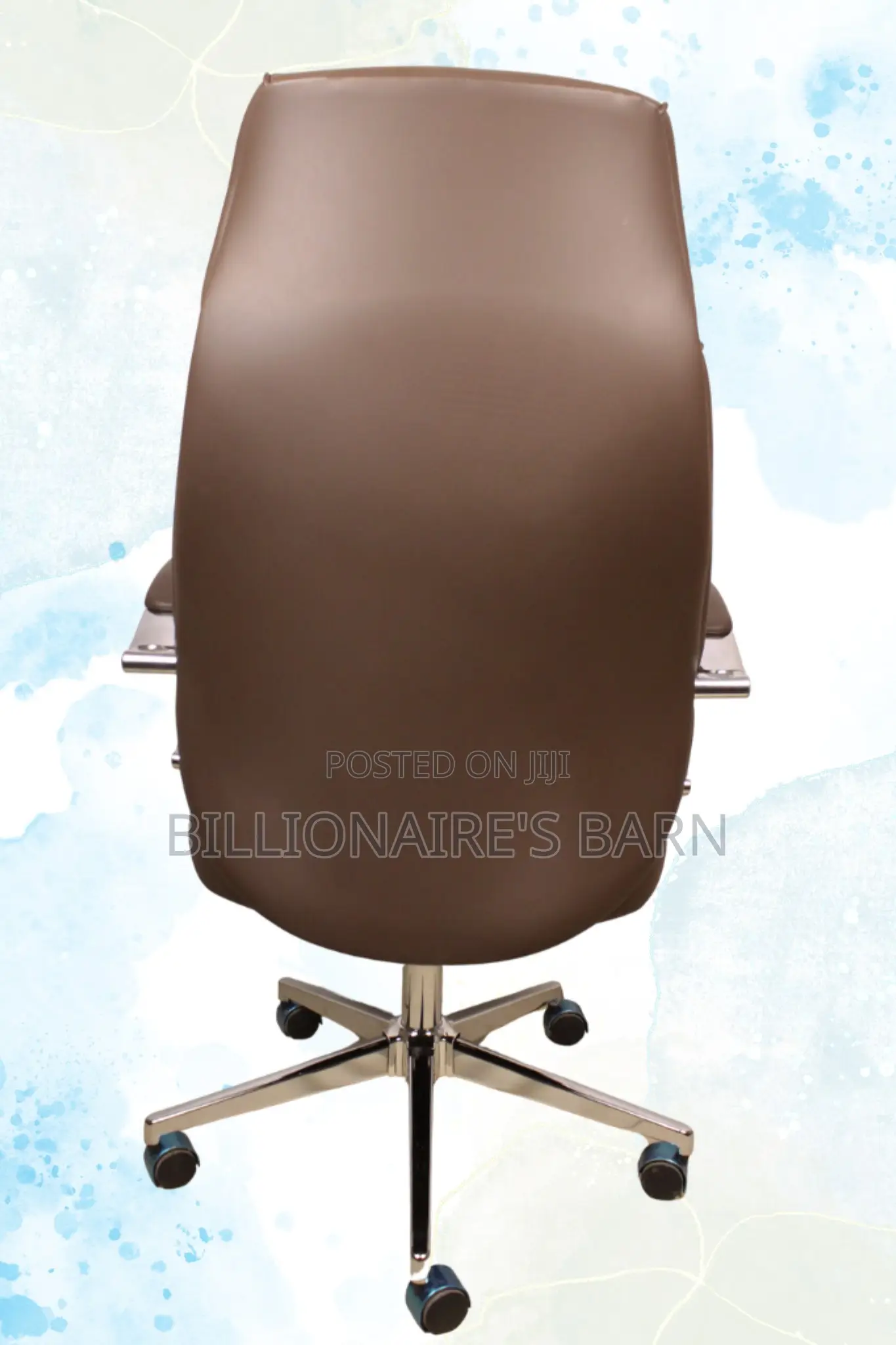 Office Leather: Modern Faux Leather Office Chair-Brown