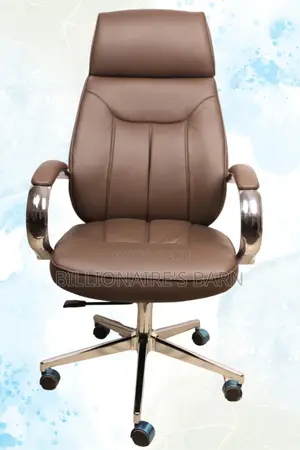 Office Leather: Modern Faux Leather Office Chair-Brown