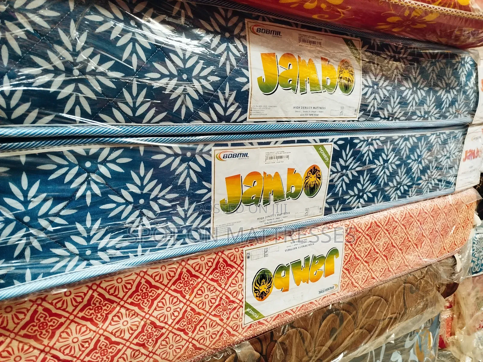6by6 8inch Thick Bobmil Hd Mattresses + Free Home Delivery
