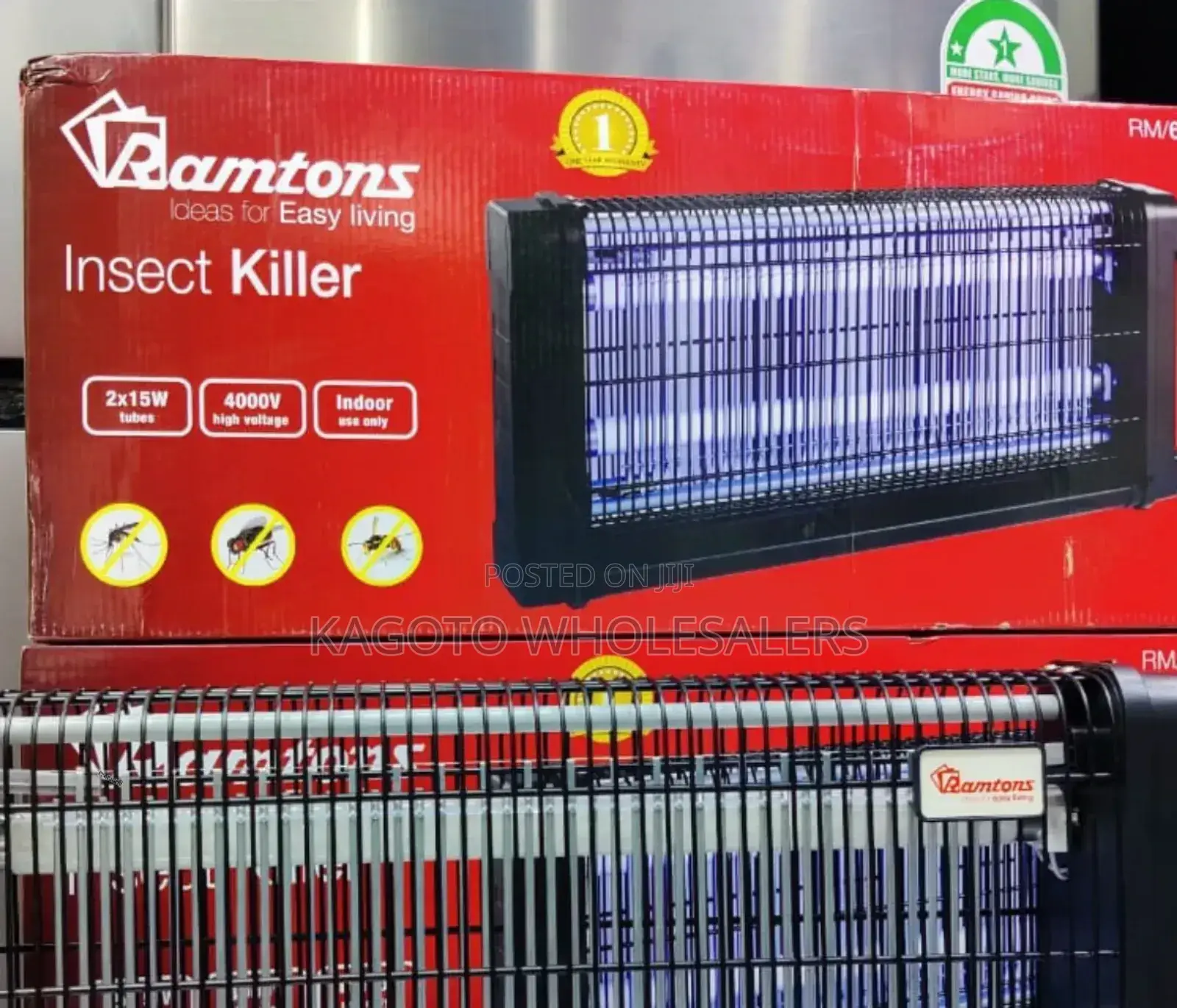 Ramtons Insect Killer 2x15w Rm697 (Black) 200v