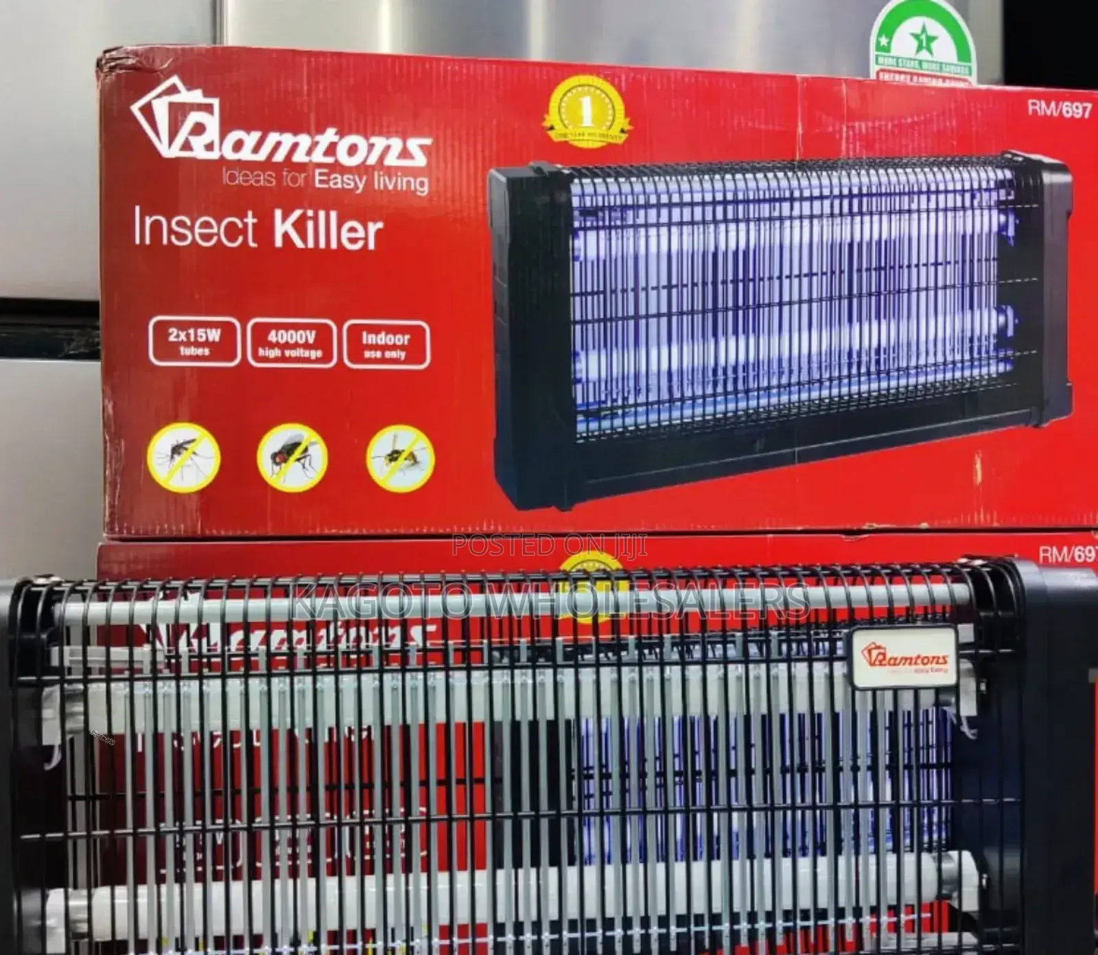 Ramtons Insect Killer 2x15watts Rm697 (Black) 200v