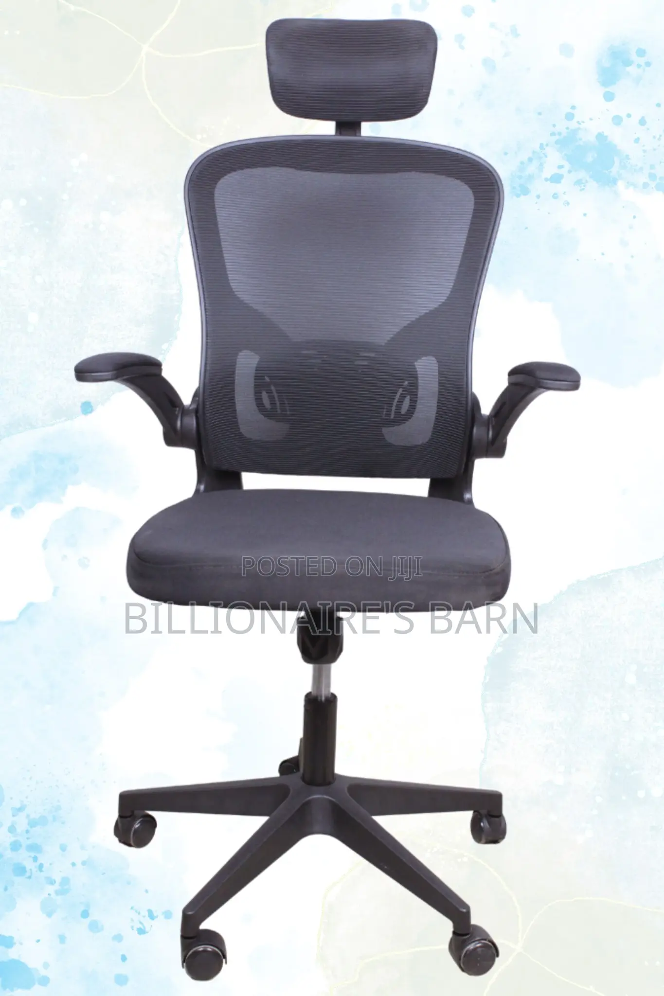 Office Chair: Mebri Back Orthopedic Supporting- Chair Gray