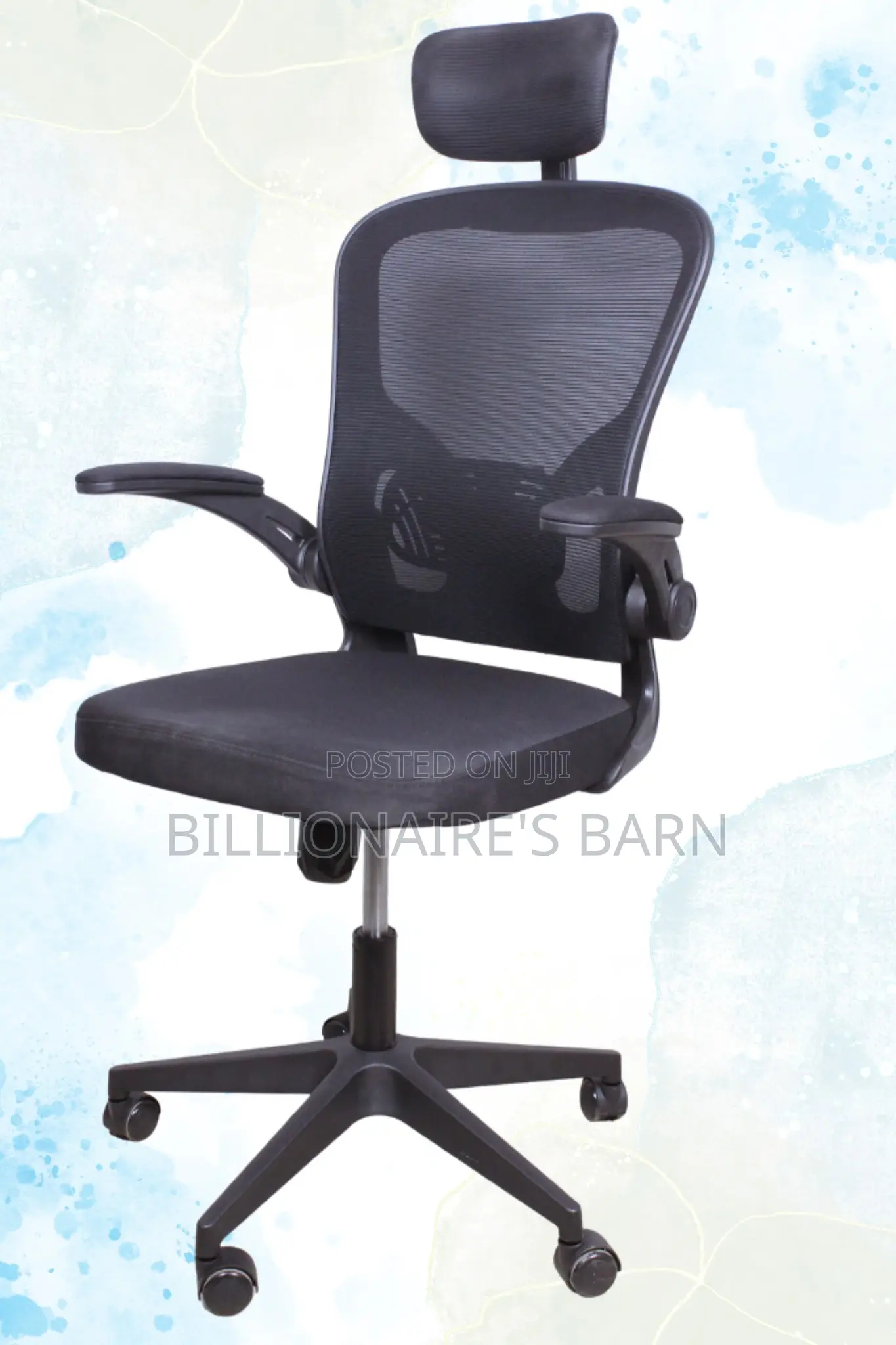 Office Chair: Mebri Back Orthopedic Supporting- Chair Gray
