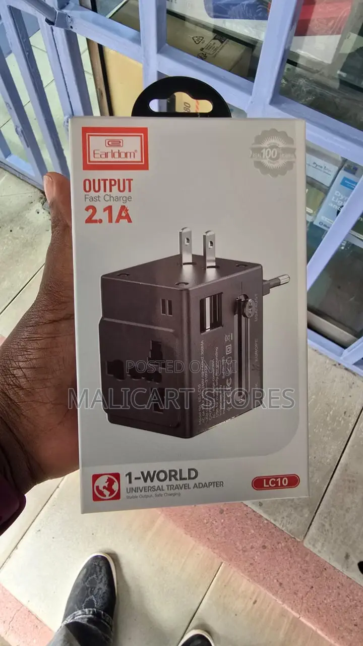 Earldom Lc10 Global Universal Charger With Dual Usb Ports