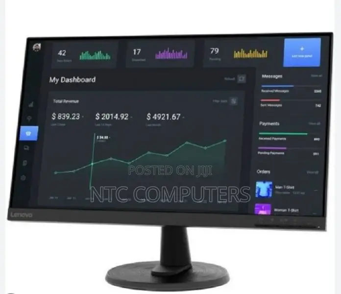 Lenovo C24-40 Flat Panel 23.8" Fhd, Resolution:1920x1080