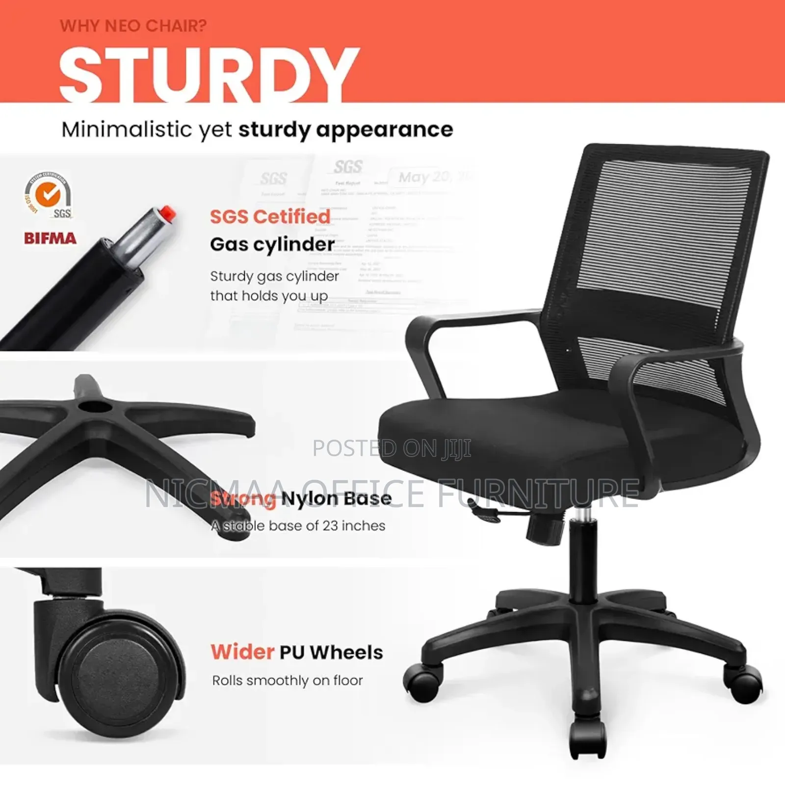 Office Chair: Neo Ergonomic Mesh Task Chair