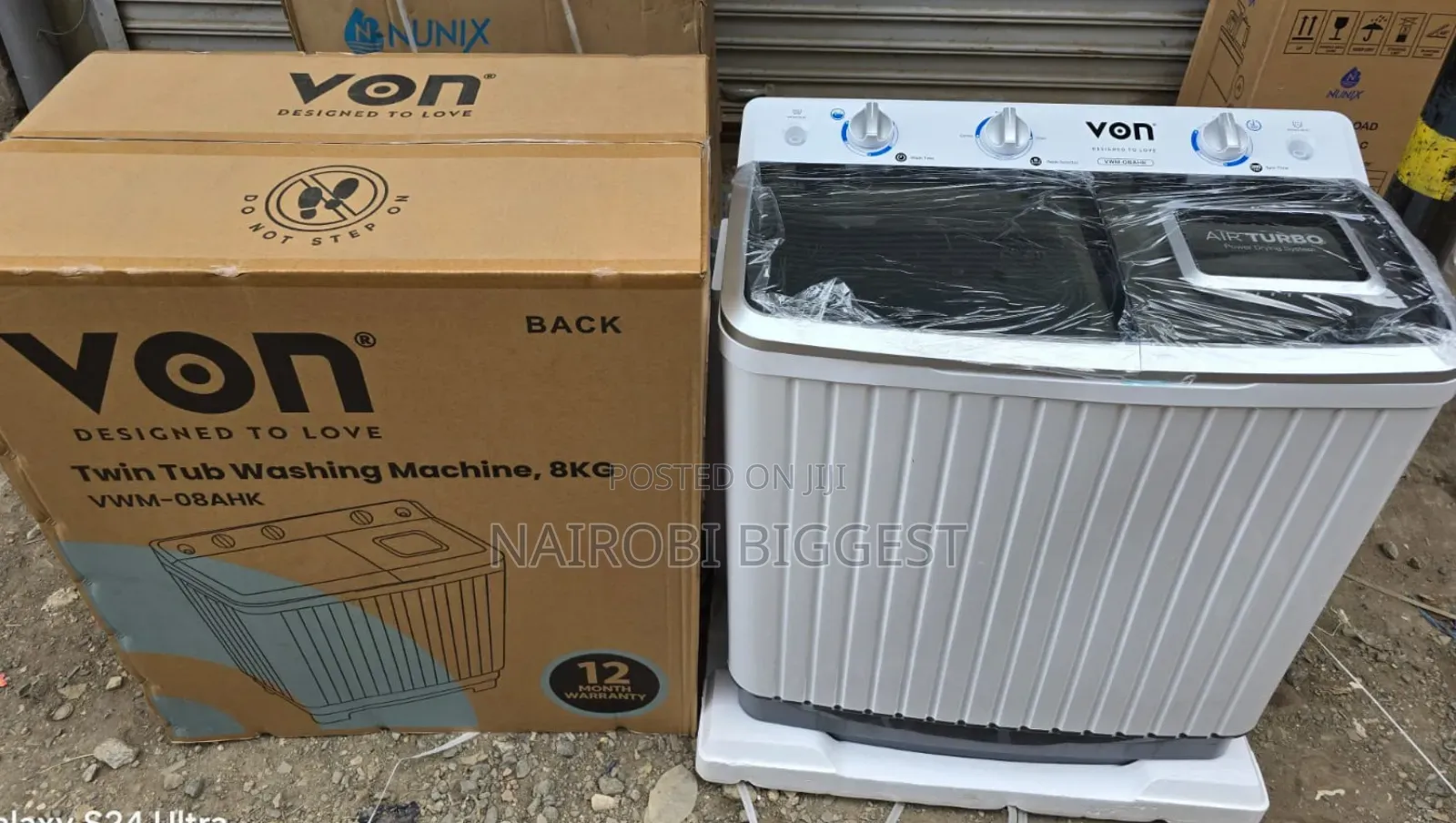 Von 8kgs Top Load Washer Wash/ Spin