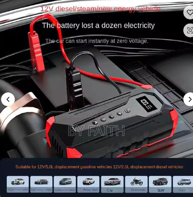 Car Jump Starter Kit With Tyre Inflator and Power Bank