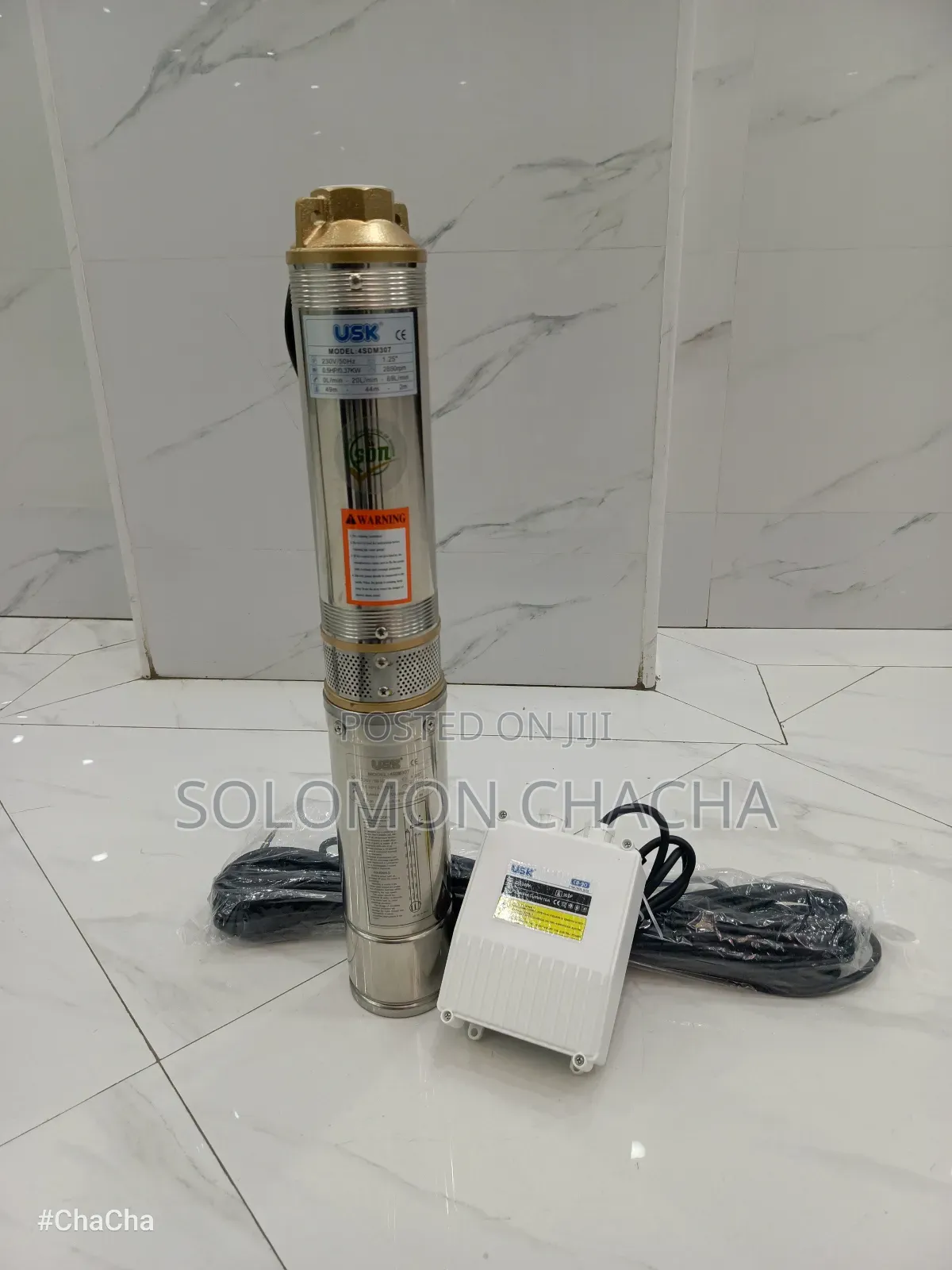 Usk 0.5hp 370w 1.25" 49 Metre Submersible Water Pump Quality