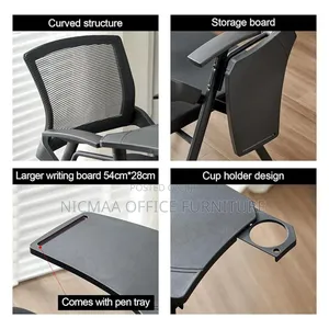 Foldable Chair: Mesh Training Chair With Writing Board