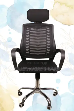 Office Chair -Secretarial Mesh Headrest Seat-Wheels