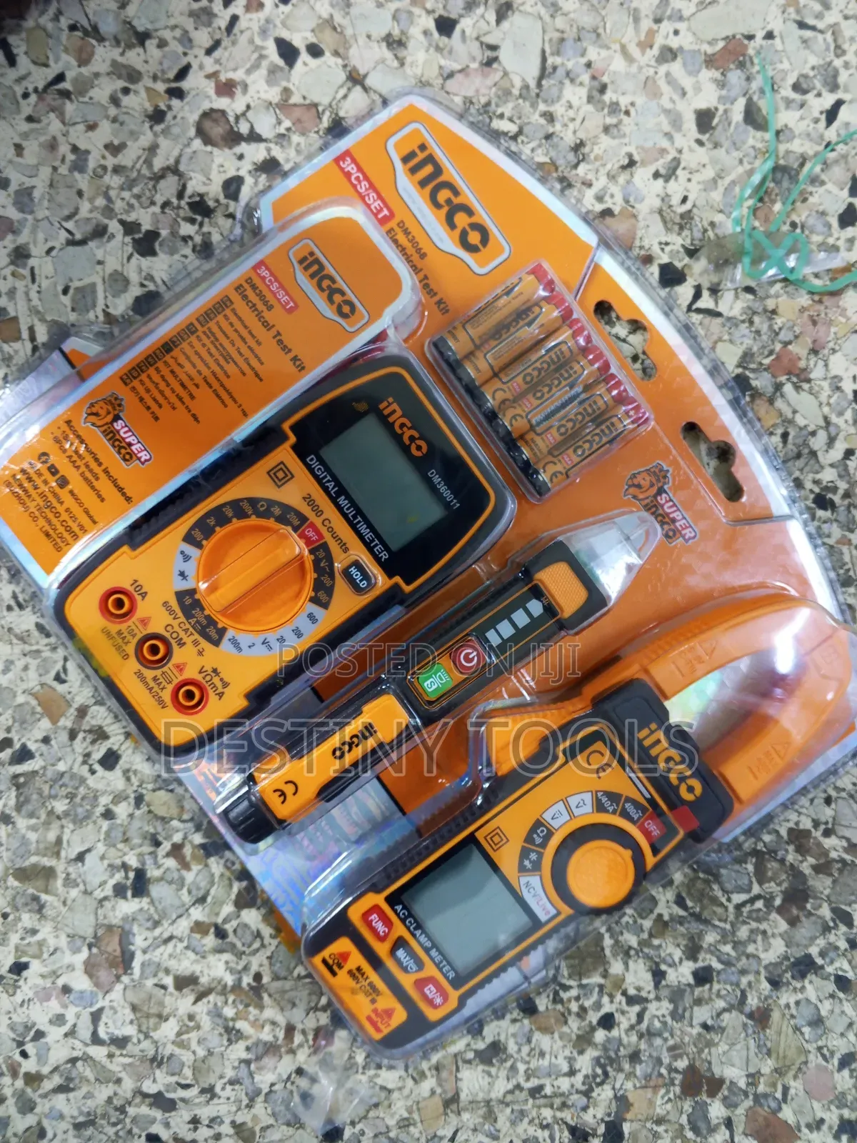 3pc Electrical Test Kit Ingco