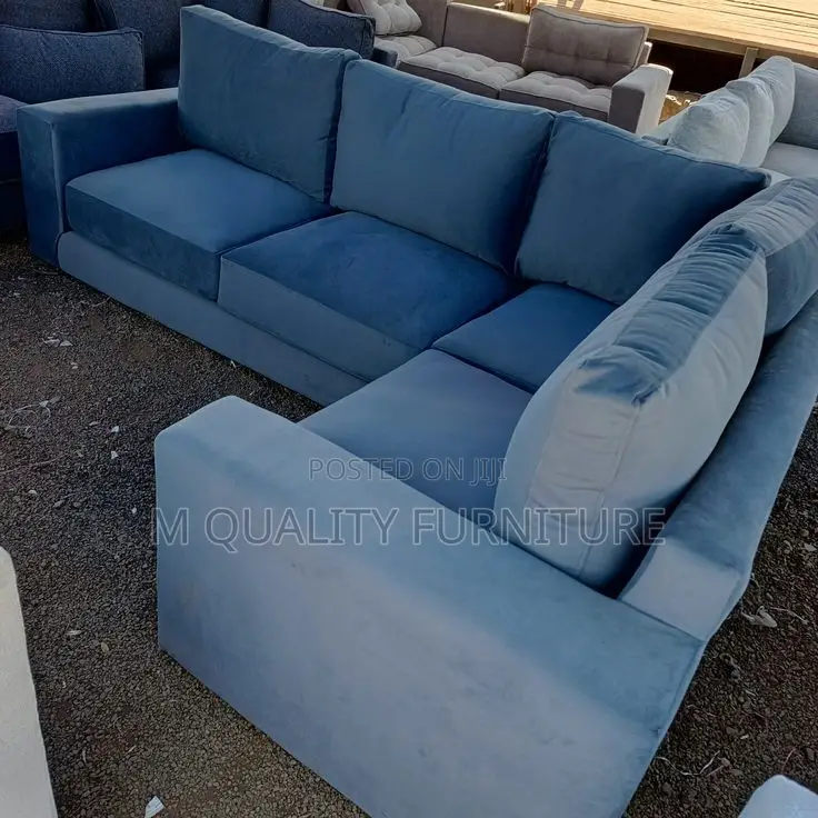 Blue 5 Seater Classic Sofa