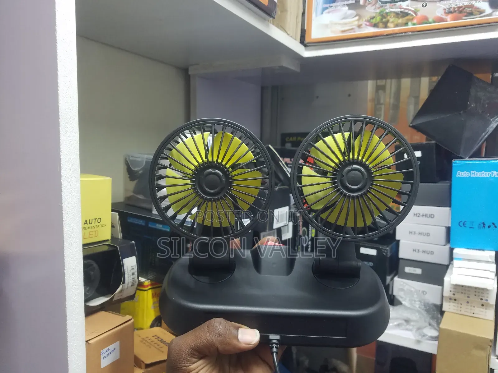 Dual Car Dashboard Cooling Fan 12v