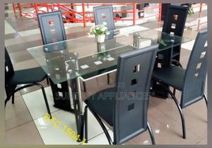 Executive 6 Sitter Glass Dinning Table - thumbnail 2