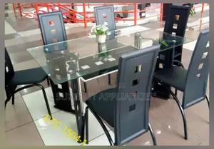 Executive 6 Sitter Glass Dinning Table