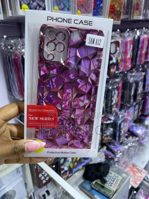 Areall Bling Diamond Print Case for Samsung Galaxy A12 - main view