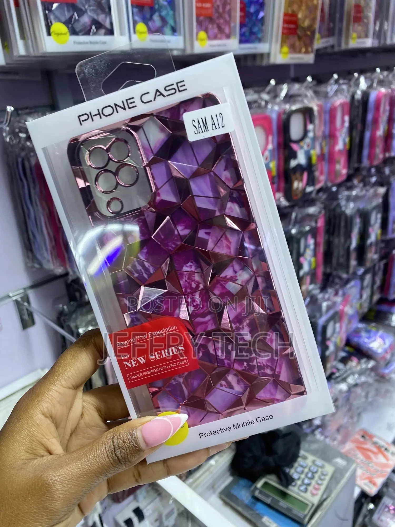 Areall Bling Diamond Print Case for Samsung Galaxy A12