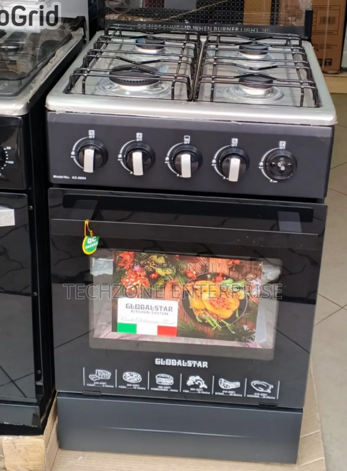 Globalstar 4 Full Gas Standing Cooker With Grill Rotisserie,