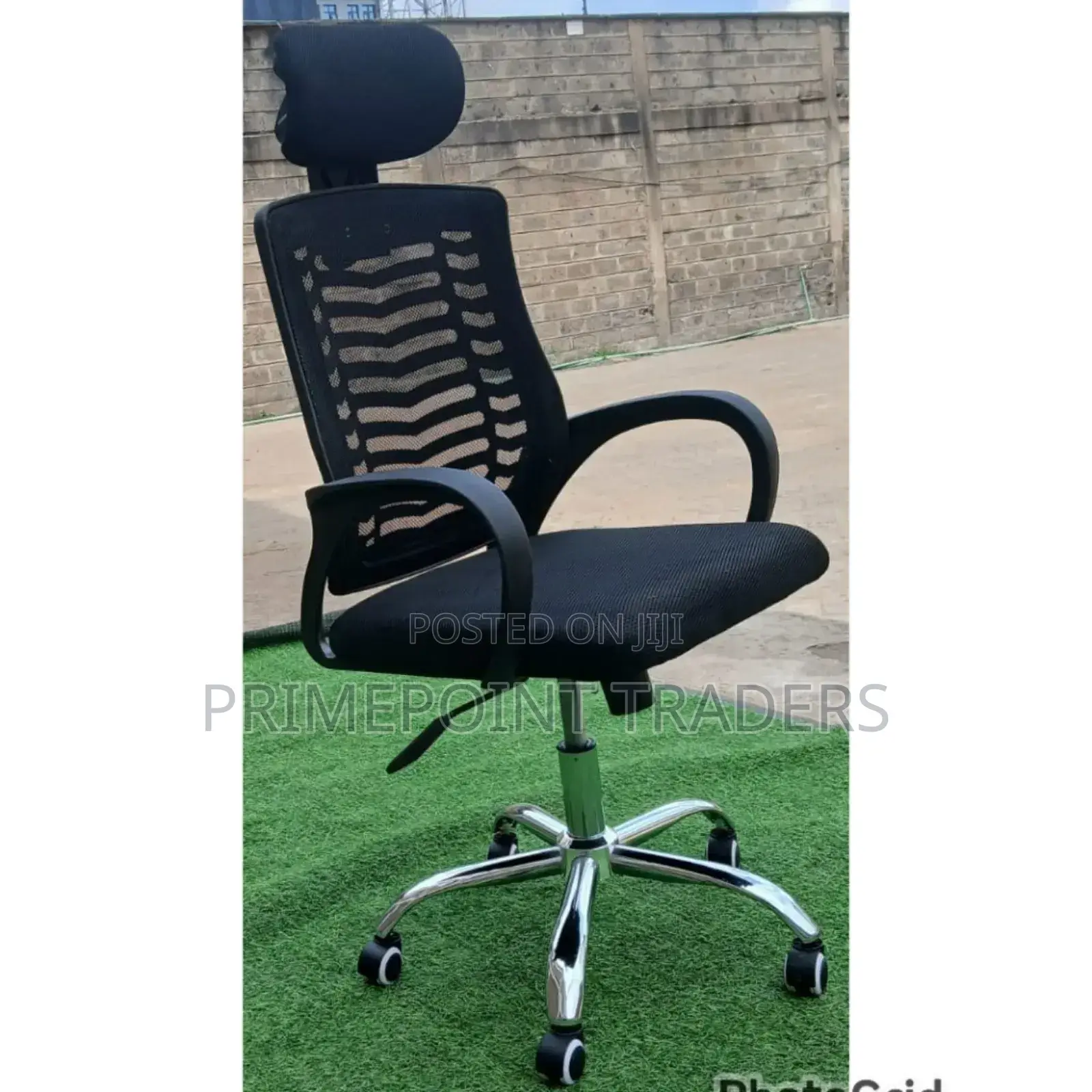 Secretarial Mesh Office Chair With Headrest