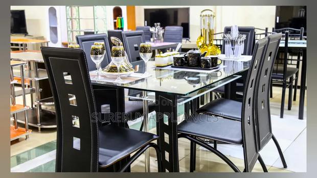 6 Seater Executive Glass Dining Table 
