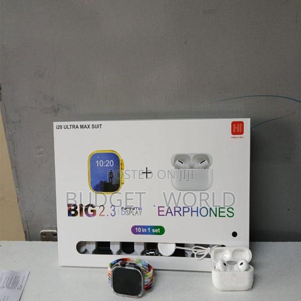 Crown I60 7in1 Ear Buds Model Smart Watch With Charger