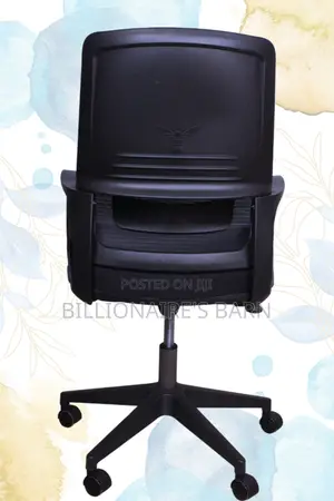 Office Chairs: Black Swivel Mesh Office Chair(Mid-Back)