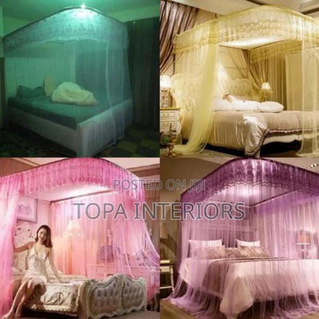 Headboard Two Strong Stands Washable Rail Mosquito Nets