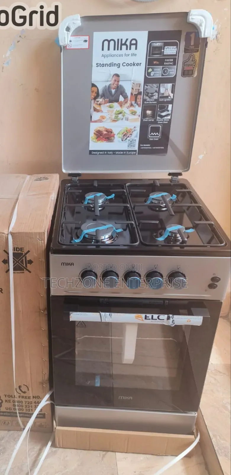 Mika Mst5060p4ge 50×55 4~Burner Gas Cookers With Gas Oven 
