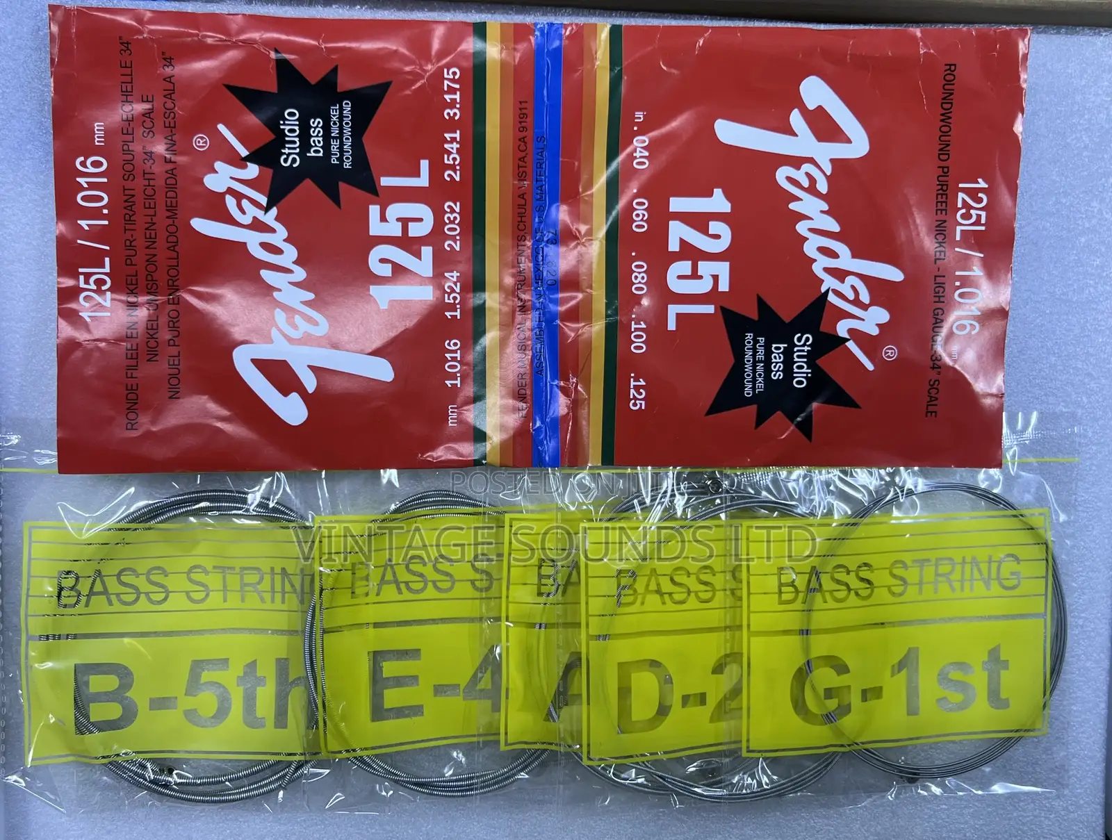 Fender Strings 5pcs For Bass Guitar