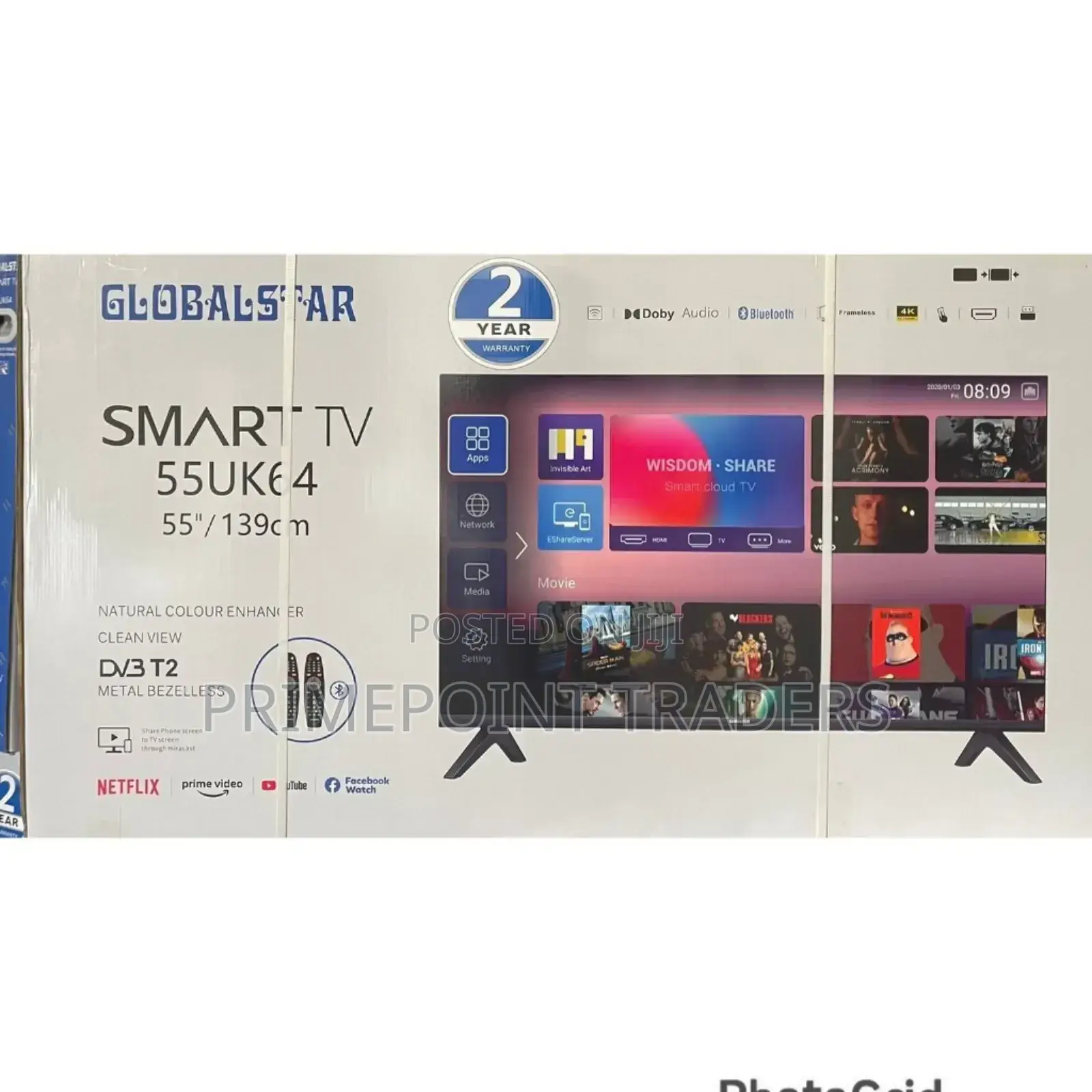 Globalstar 55 Inches Smart Android Tv✓