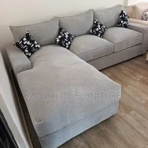 Gray 5 Seater Spring Sofa