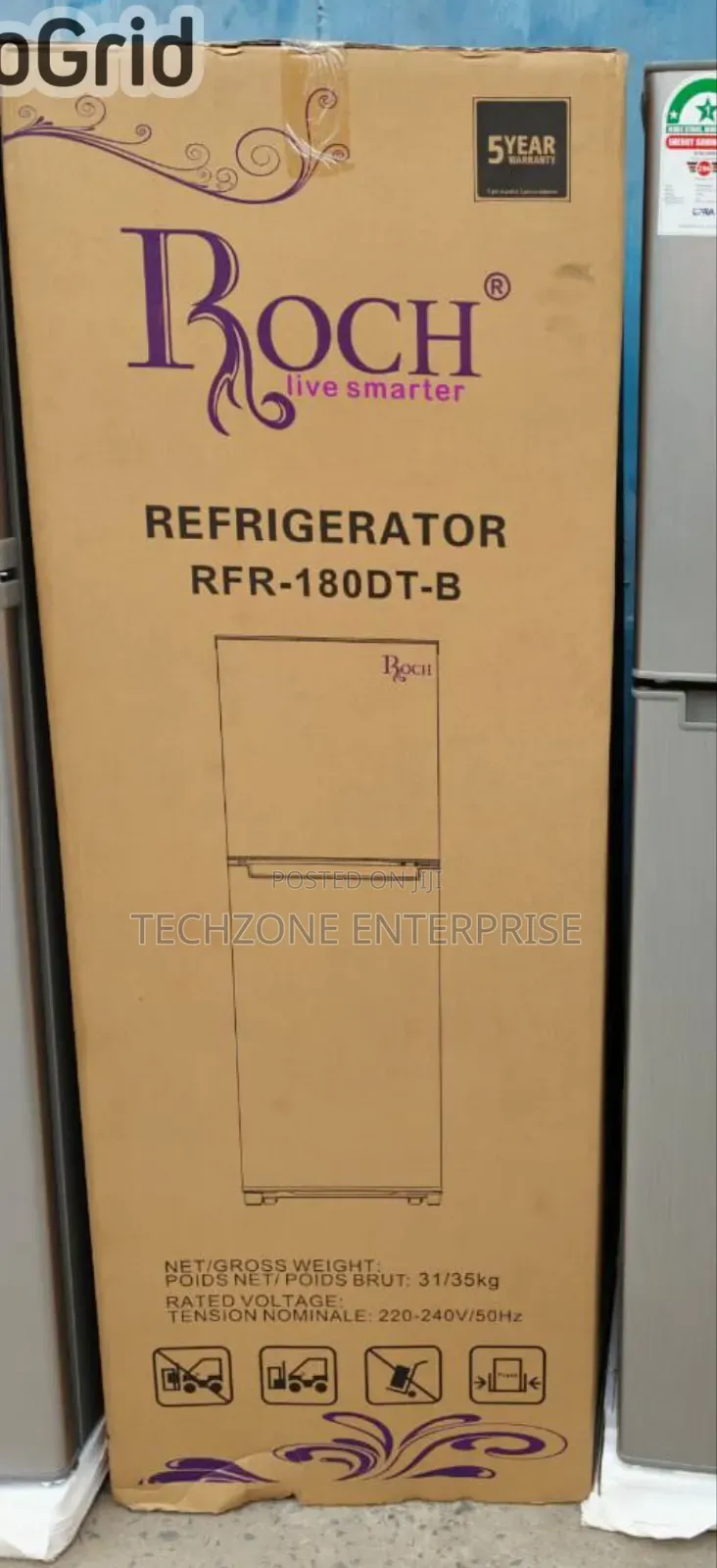 Roch RFR -180dt-B Double Door Refrigerator - 134 Litres