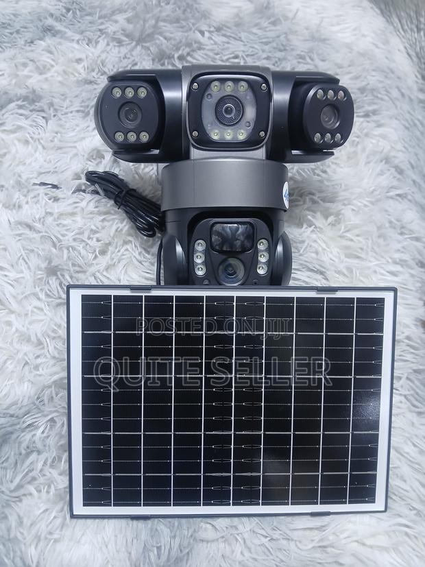 4g Fullcolour Nightvision V380 Solar Energy Tripplelens CCTV