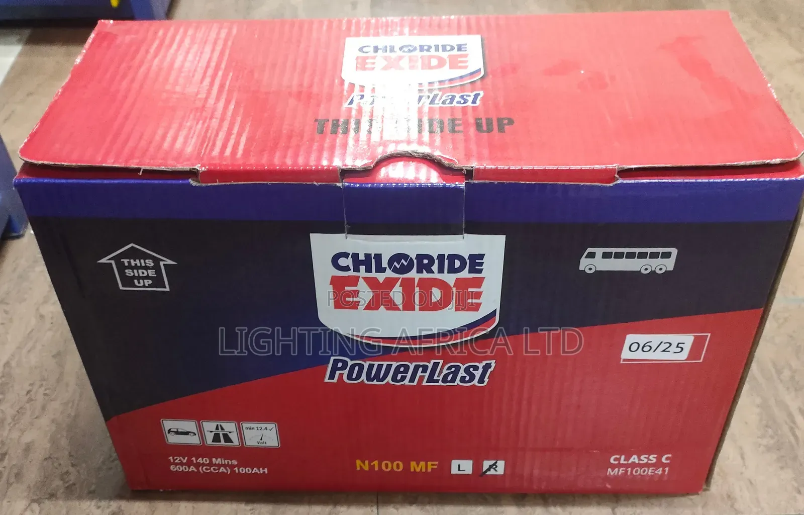 Maintenance Free100ah/12v Chloride Exide Matatu Battery R