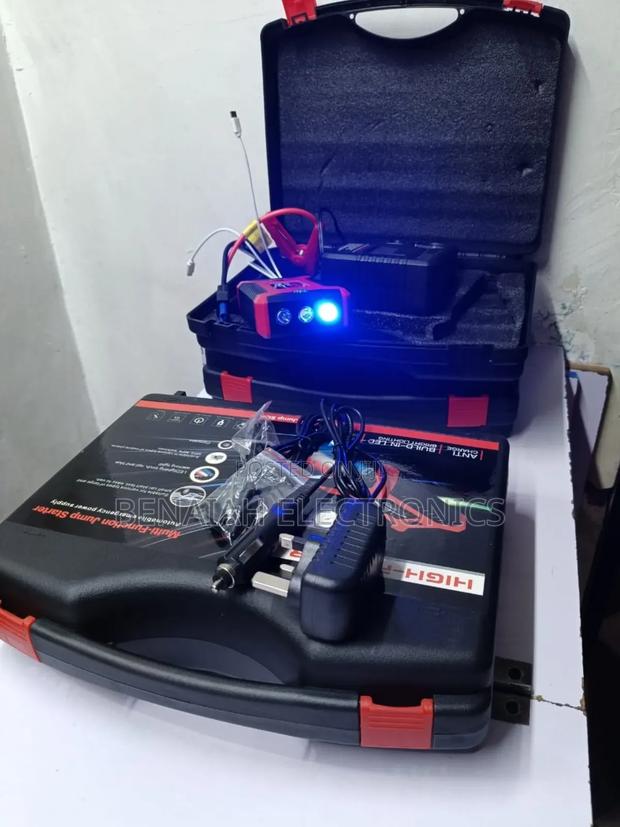 Car Jump Starter With Compressor, Torch Charging Cable - main view