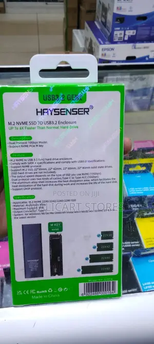 Haysenser Usb 3.2 Gen 2 Nvme Enclosure Drive Case