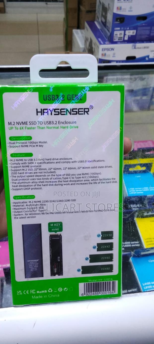 Haysenser Usb 3.2 Gen 2 Nvme Enclosure Drive Case