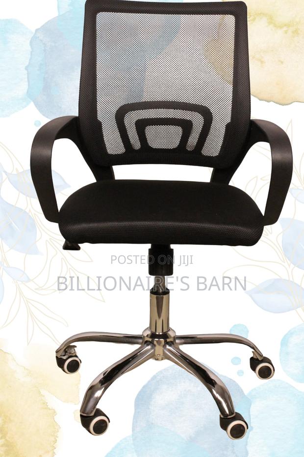Office Chairs; Black Alpha Low Back Mesh Office Chair - thumbnail 2