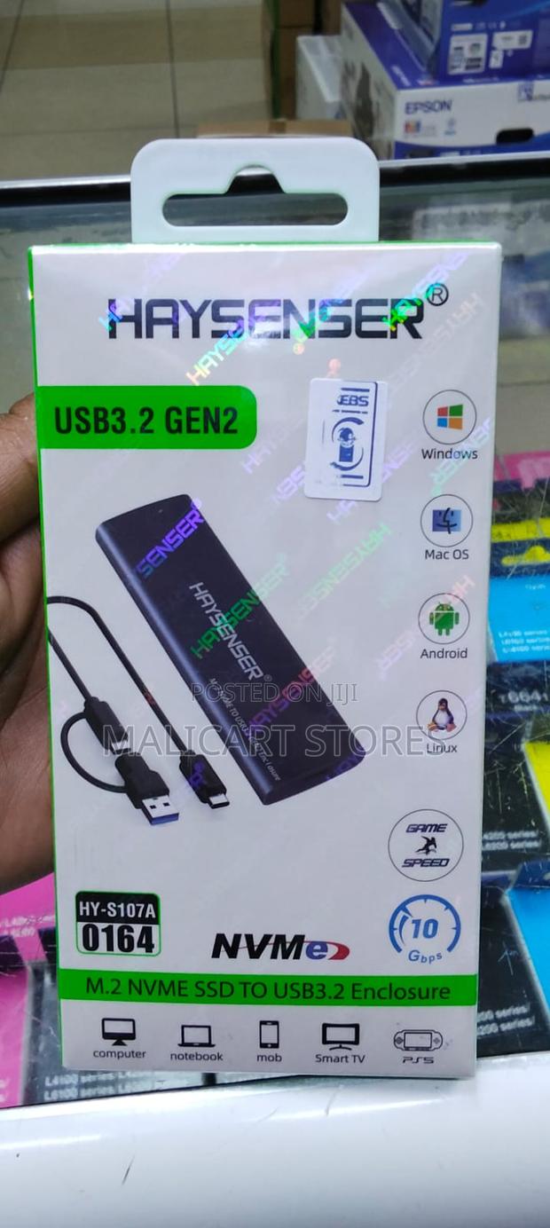 Haysenser Usb 3.2 Gen 2 Nvme Enclosure Drive Case - thumbnail 2