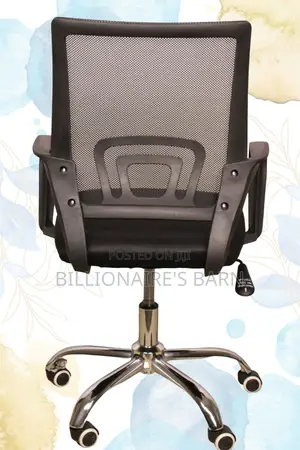 Office Chairs; Black Alpha Low Back Mesh Office Chair