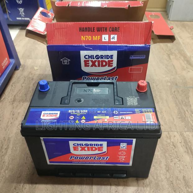 N70 Right Side Maintenance Free Car Battery Chloride Exide