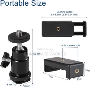 Camera Flash Hot Shoe Mount Adapter Phone Tripod Holder Clip