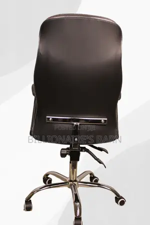 Office Chair: Regal Black Leather Chair Pu