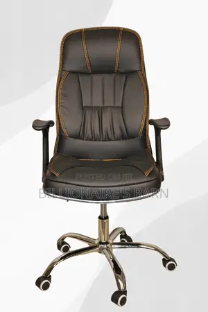 Office Chair: Regal Black Leather Chair Pu
