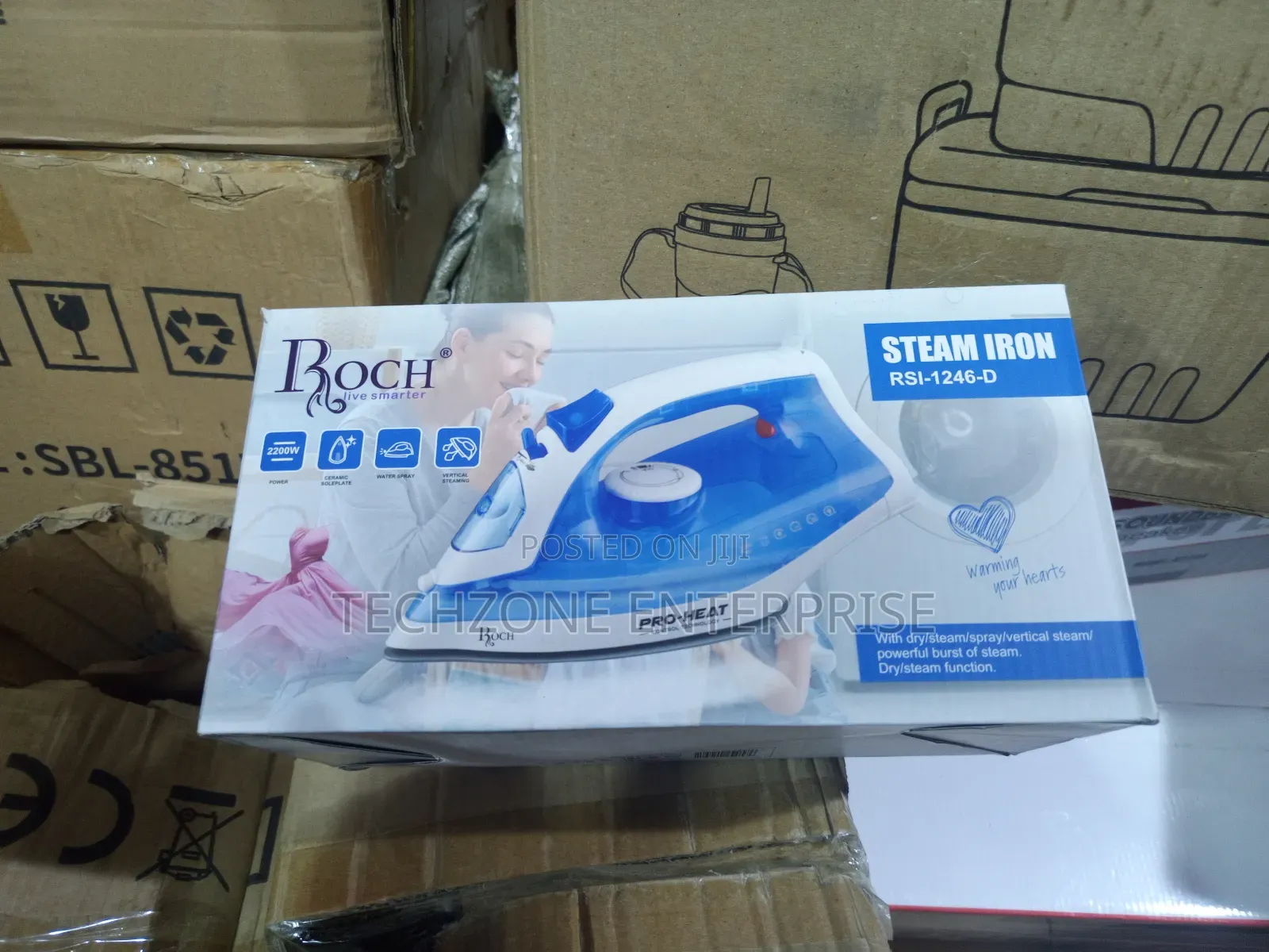 Roch Electric Steam Iron (Rsi-1246-D) With 1600 Watts