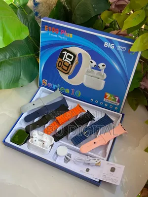 E100 Plus Smart Watch With Earbuds and 7 Straps