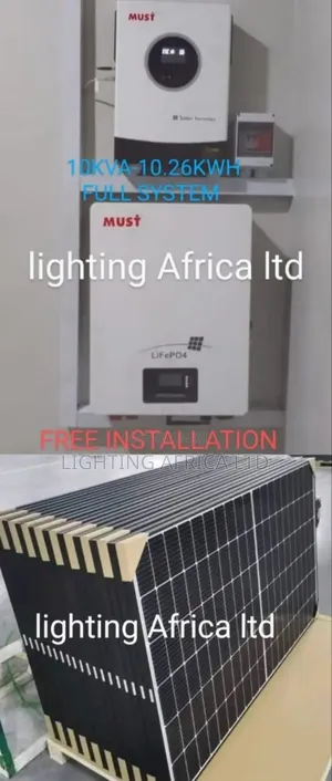 Must Offgrid 10kva Inverter - 10.26kwh Lithium -(10)615w Solar Panels.