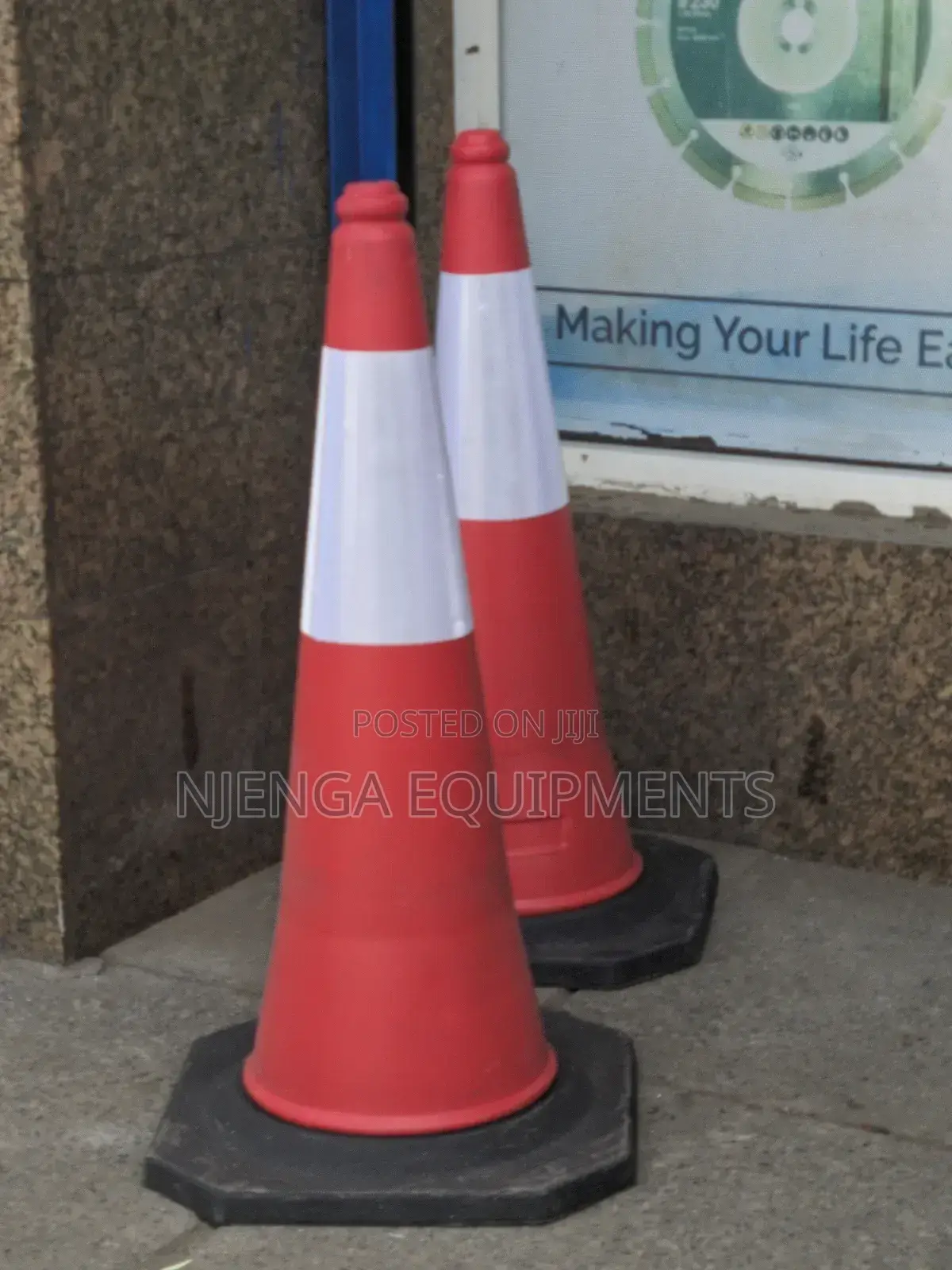 PVC Traffic Cone With Rubber Base – High Visibility