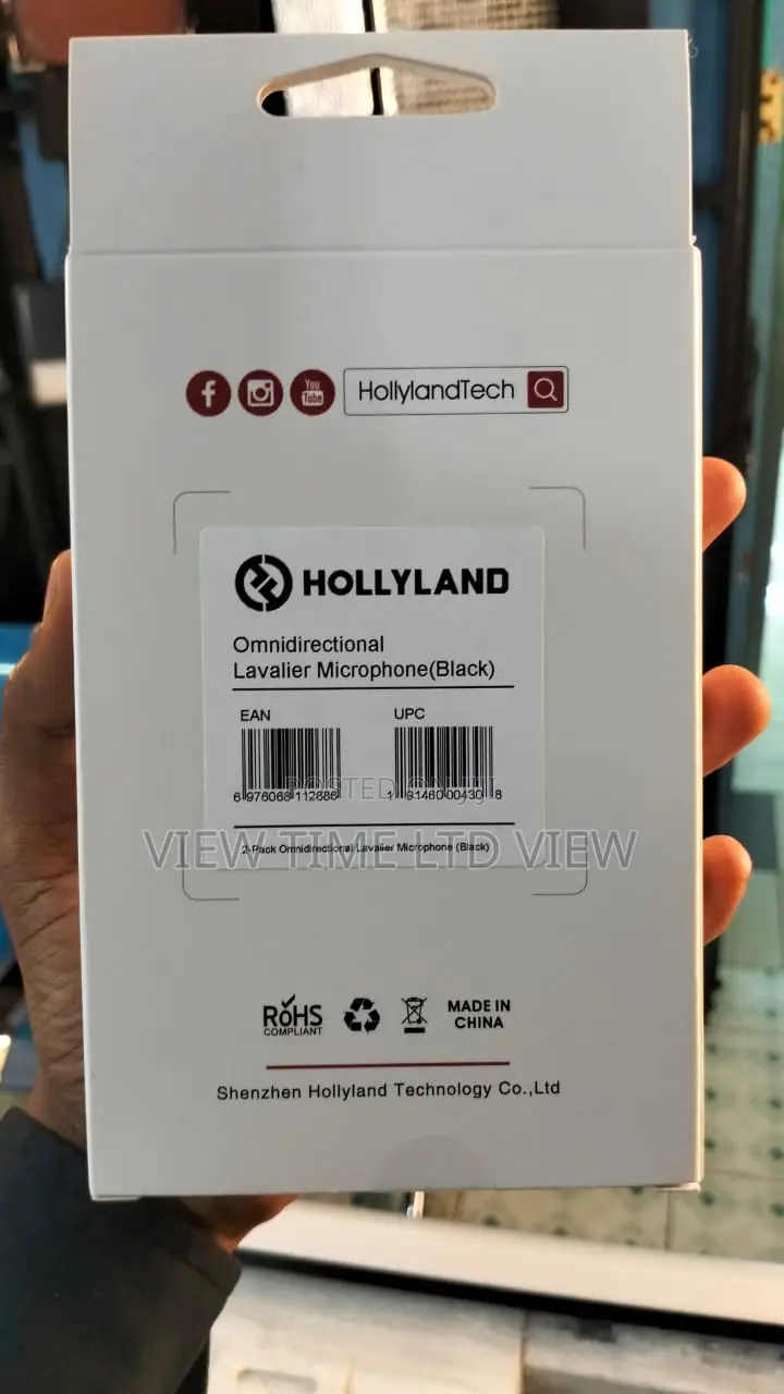 Hollyland 2 Lavalier Mic System Black Omni Mic 3.5mm Jack